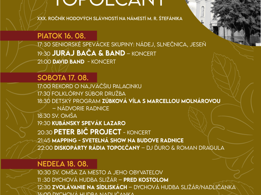 Topolčany Hody – 16.8.2024