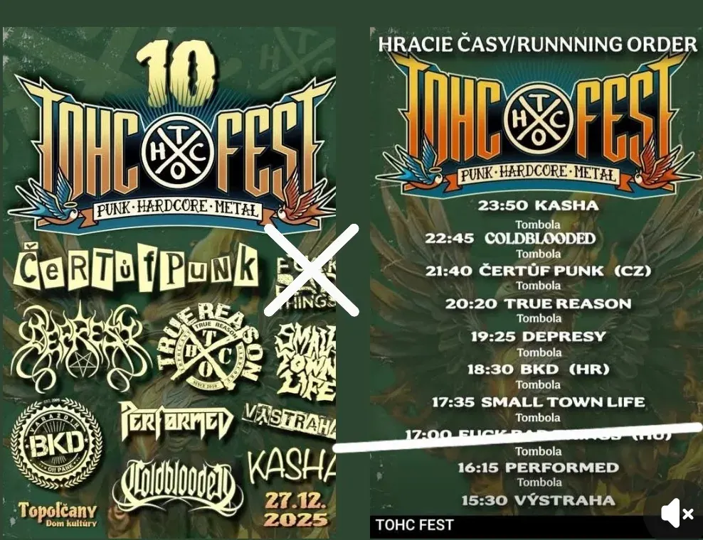 TOHC FEST 27.12.2025 Kultúrny Dom Topoľčany