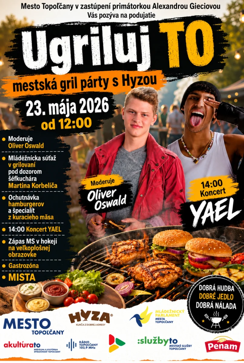 Topoľčany - Ugriluj TO 23.Mája 2026 - Koncert: Mista,Yael